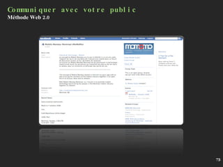 Communiquer avec votre public Méthode Web 2.0 