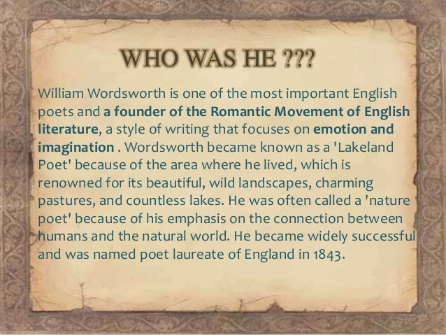 william wordsworth william wordsworth works