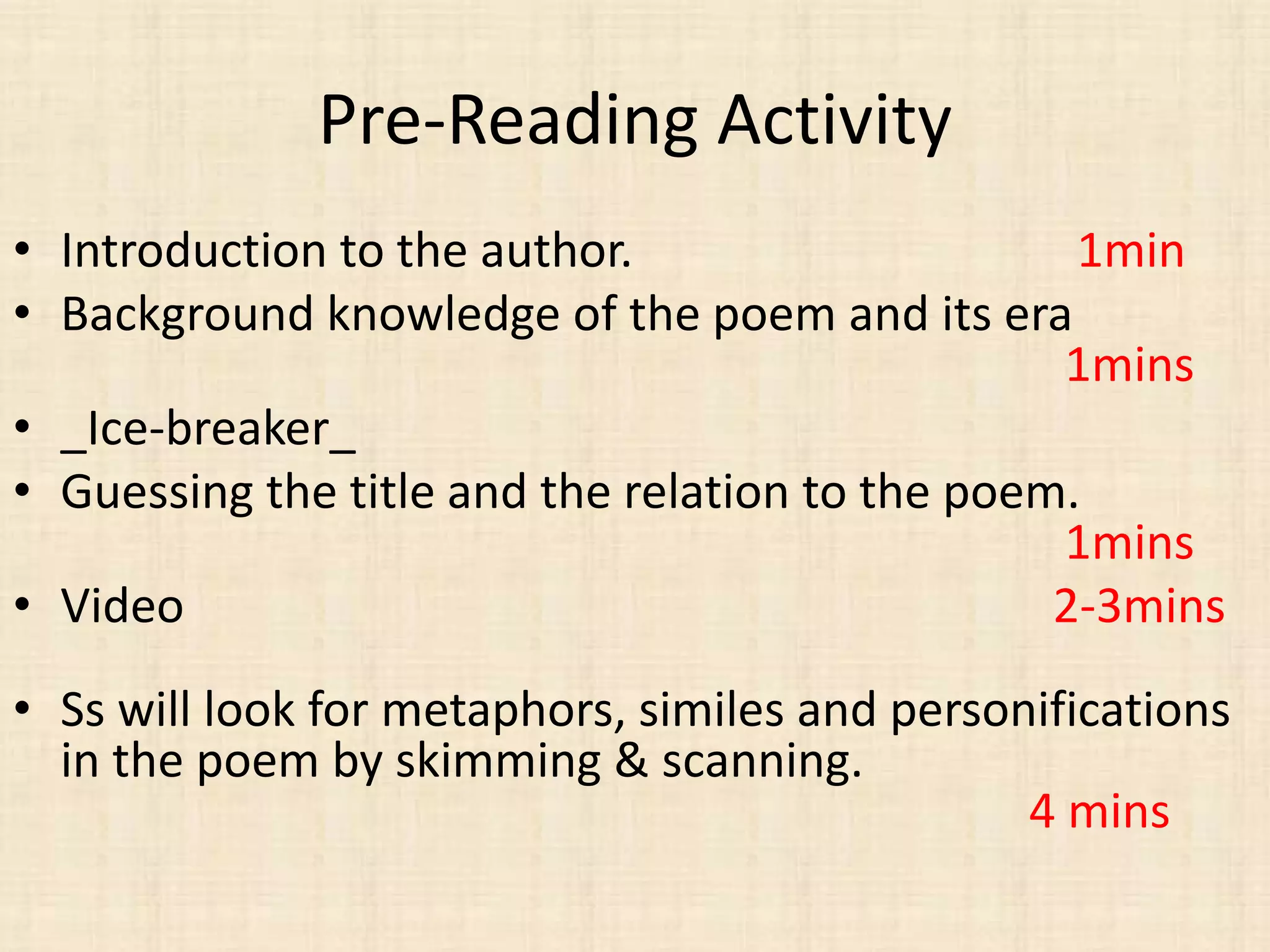 William wordsworth daffodils poem lesson plan Turkey Turkiye PPT