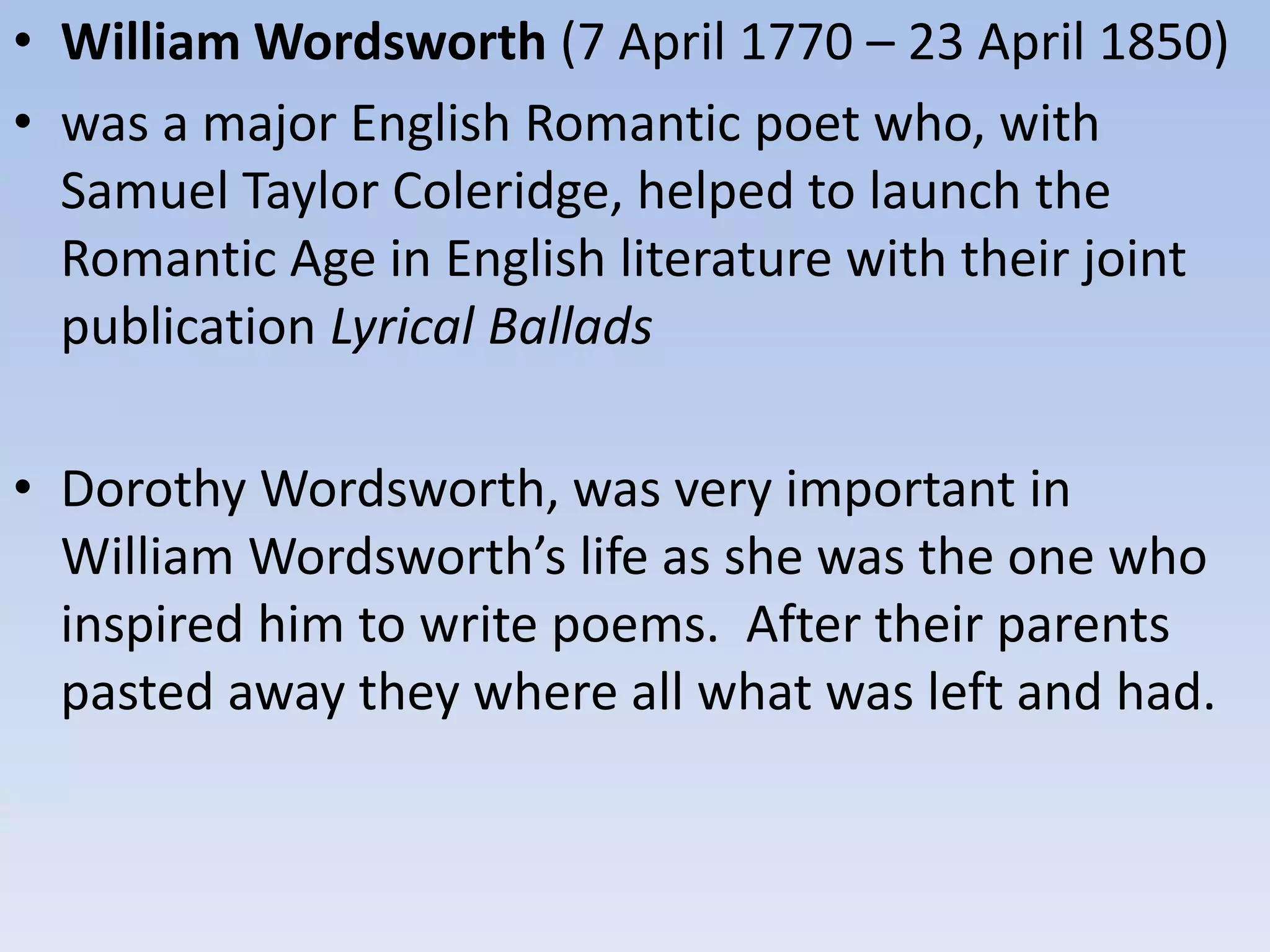 William wordsworth daffodils poem lesson plan Turkey Turkiye PPT
