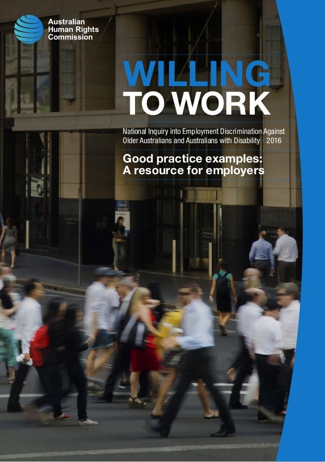 Willing To Work Good Practice Examples Australia 2016