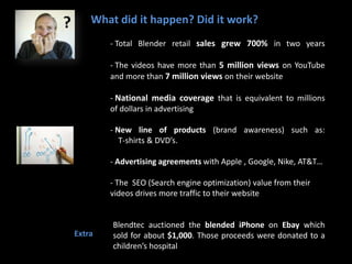 What did it happen? Did it work? ? Total Blender retail sales grew 700% in two years