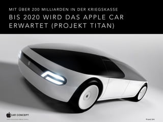 B I S 2 0 2 0 W I R D D A S A P P L E C A R
E R WA R T E T ( P R O J E K T T I TA N )
M I T Ü B E R 2 0 0 M I L L I A R D E N I N D E R K R I E G S K A S S E
 