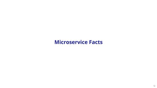 12
Microservice Facts
 