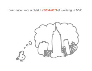 Ever since I was a child, I DREAMED of working in NYC
 