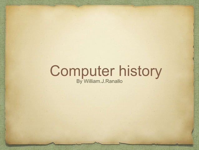 computer history | PPT