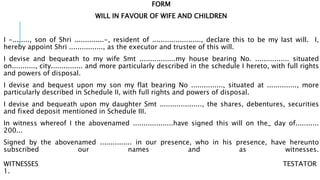 Wills in indian succession act, 1925 | PPTX