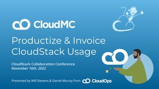 Productize & Invoice CloudStack Usage