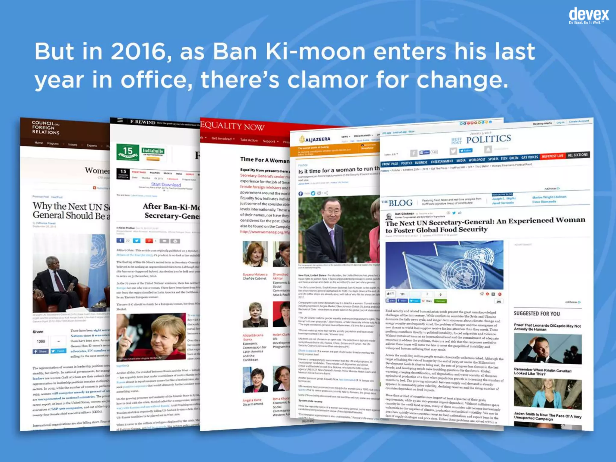 Will the 9th U.N. secretary-general be a woman?