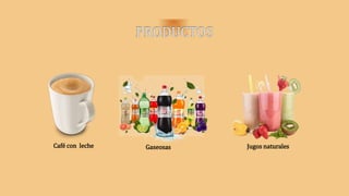 Café con leche Gaseosas Jugos naturales