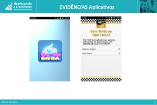 Nome da área 5
EVIDÊNCIAS Aplicativos
 