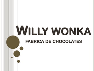 WILLY WONKA
FABRICA DE CHOCOLATES

 