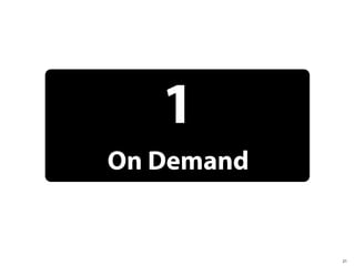 1
On Demand


            21
 