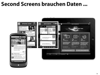 Second Screens brauchen Daten ...




                                    56
 