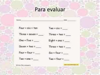 Para evaluar
 