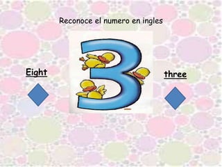 Reconoce el numero en ingles
Eight three
 