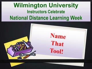 Wilmington University
       Instructors Celebrate
National Distance Learning Week
 