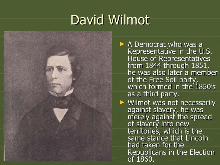 Wilmot Proviso and Popular Sovereignty