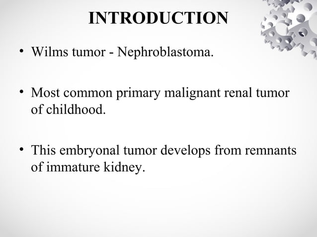 Wilms tumor | PPT | Cancer | Diseases and Conditions