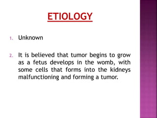 wilms tumor ppt.pptx ppt tumor wilms tumor | PPTX