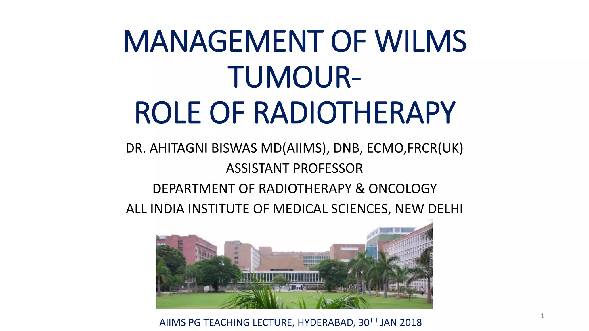 Wilms tumour | PPTX
