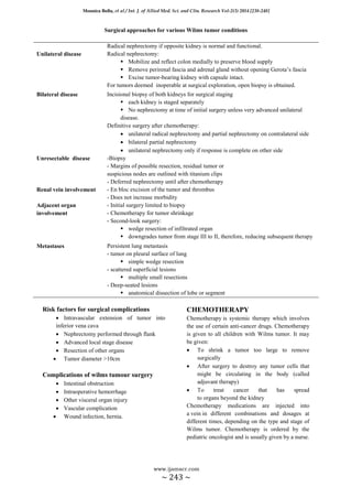 Wilms tumour an overview | PDF