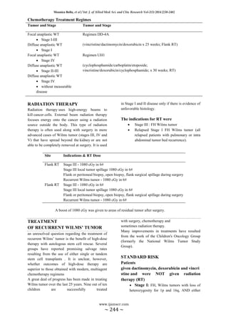 Wilms tumour an overview | PDF