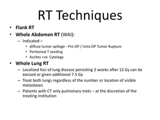 Wilm tumor and RT management | PPTX