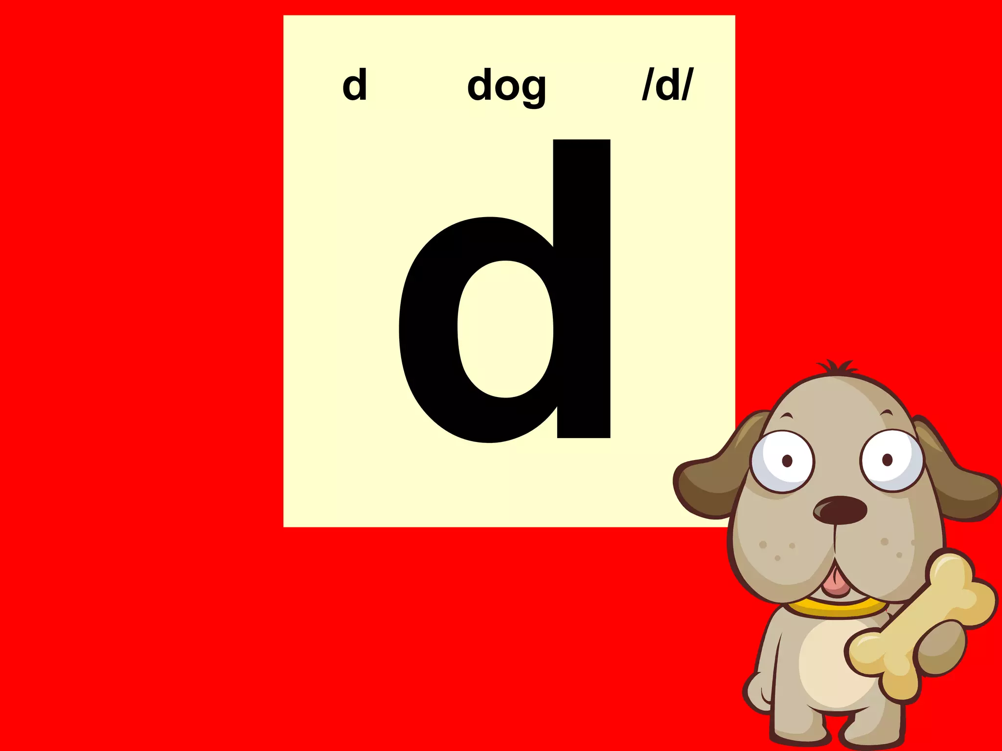 d   dog   /d/




    d
 