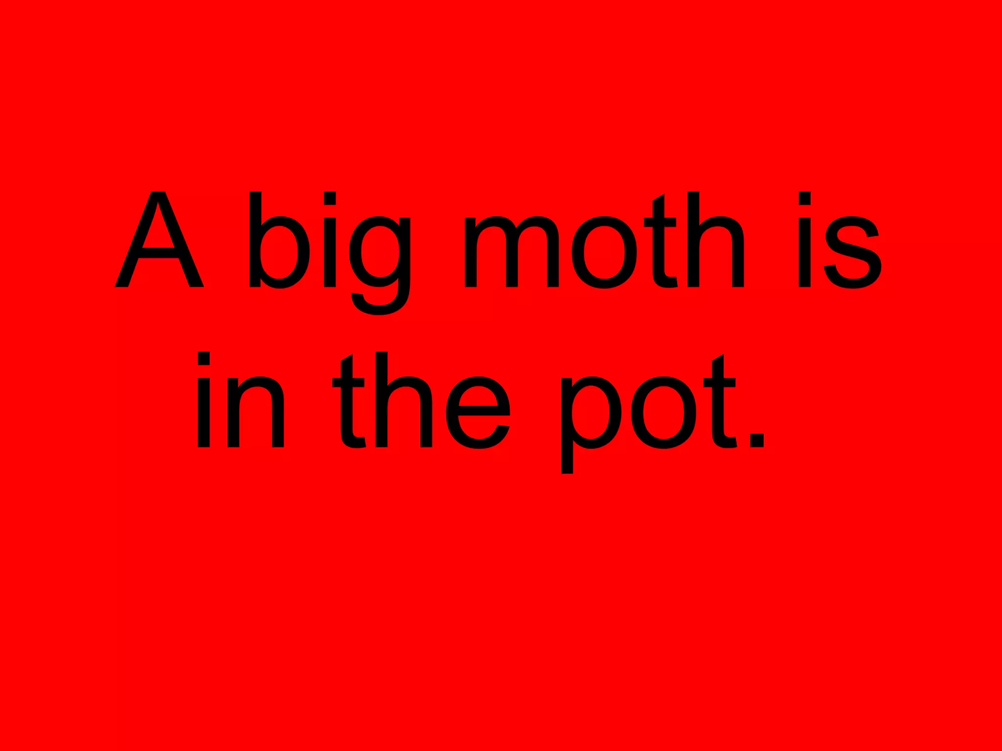 A big moth is
 in the pot.
 