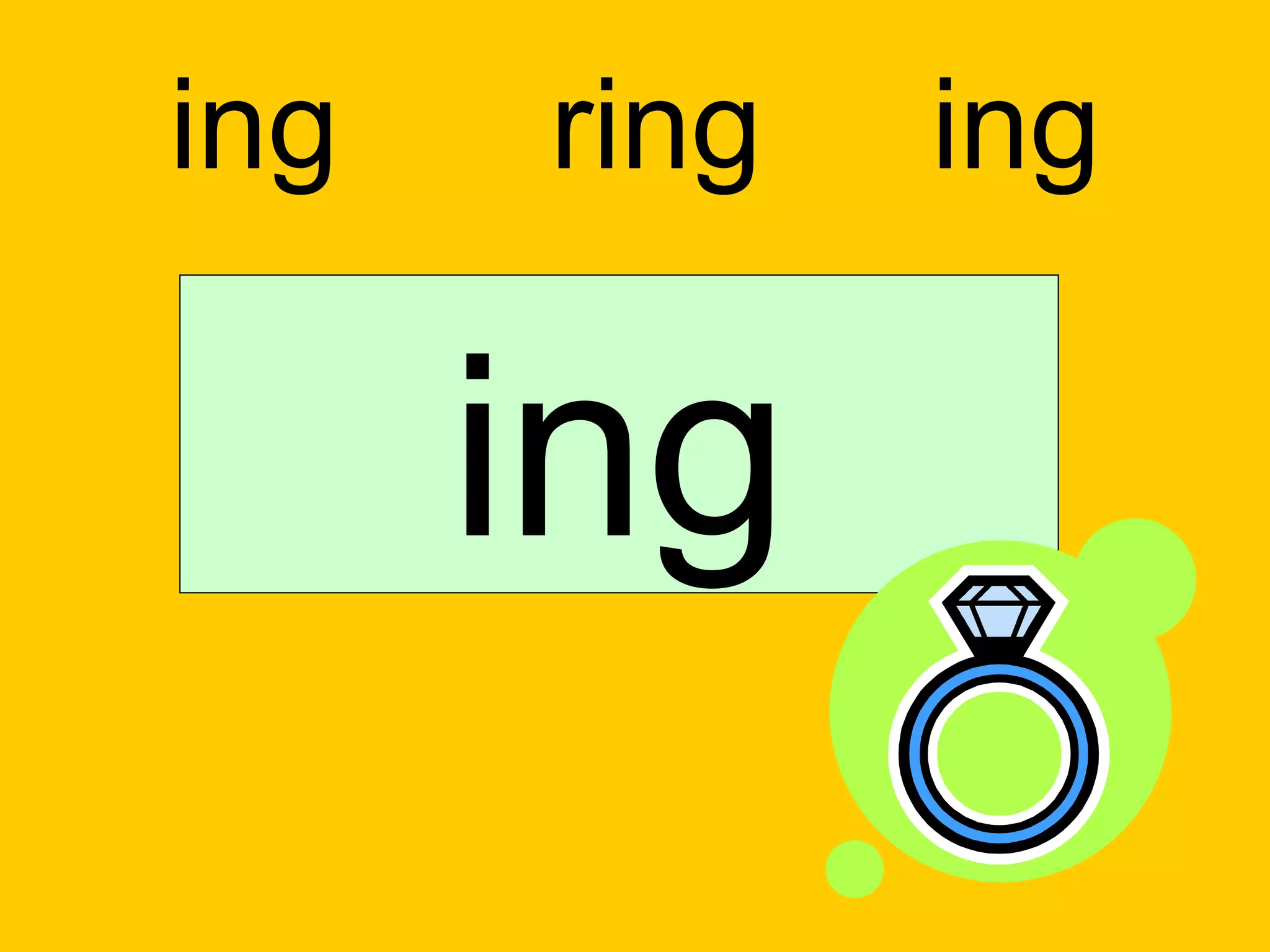 ing   ring   ing

      ing
 