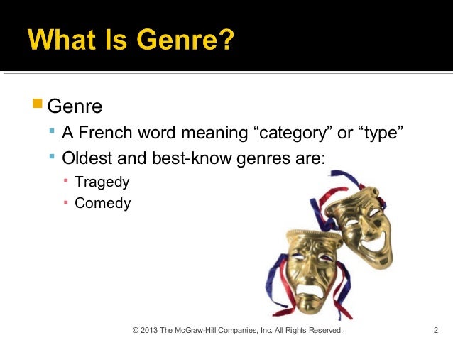 Ch 5 (7th Ed) Ch 4 (8th Ed) -- Theatrical Genres