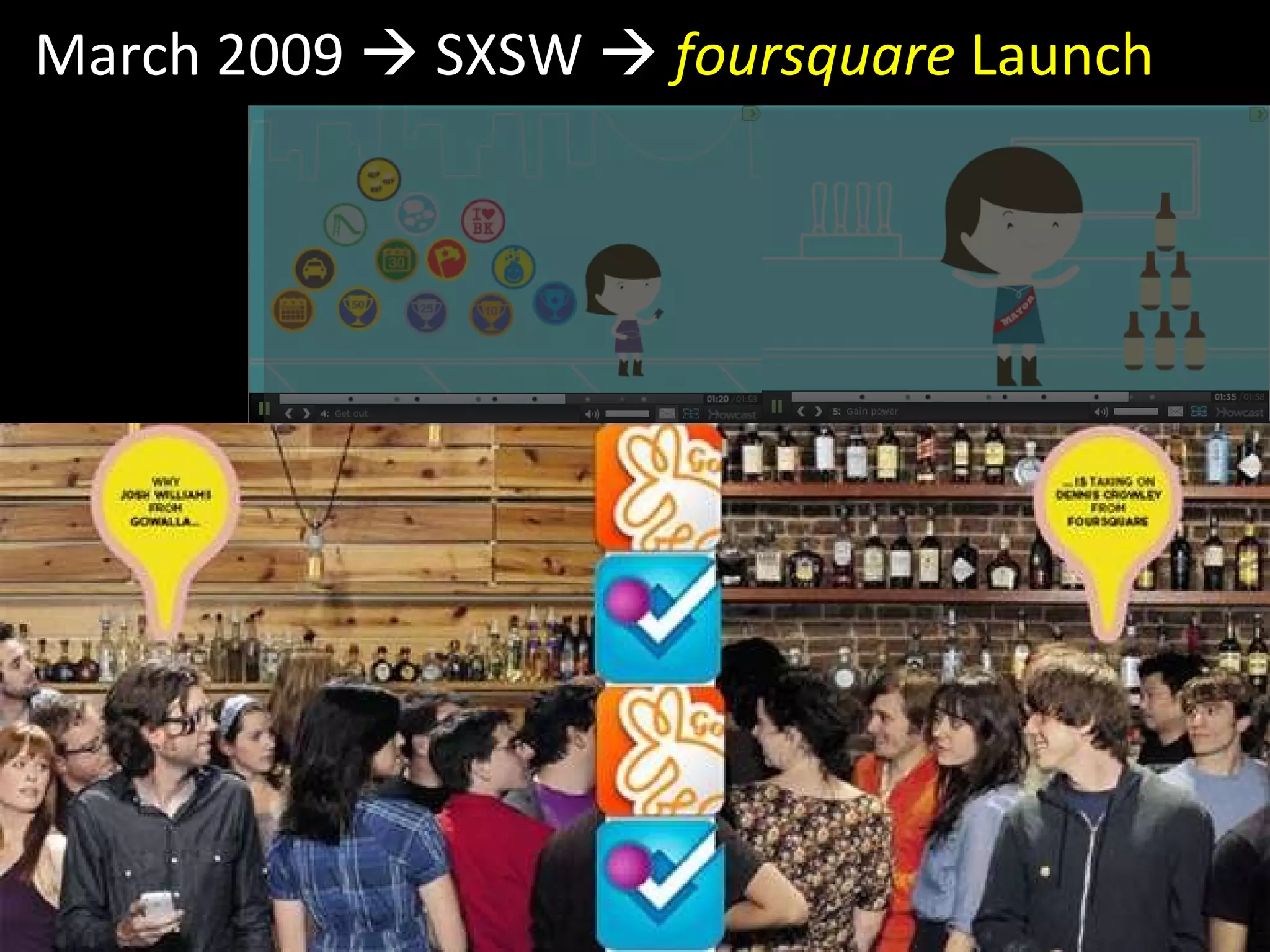 March 2009    SXSW     foursquare  Launch 