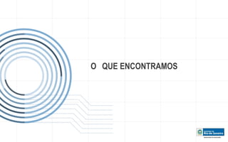 O QUE ENCONTRAMOS 
 