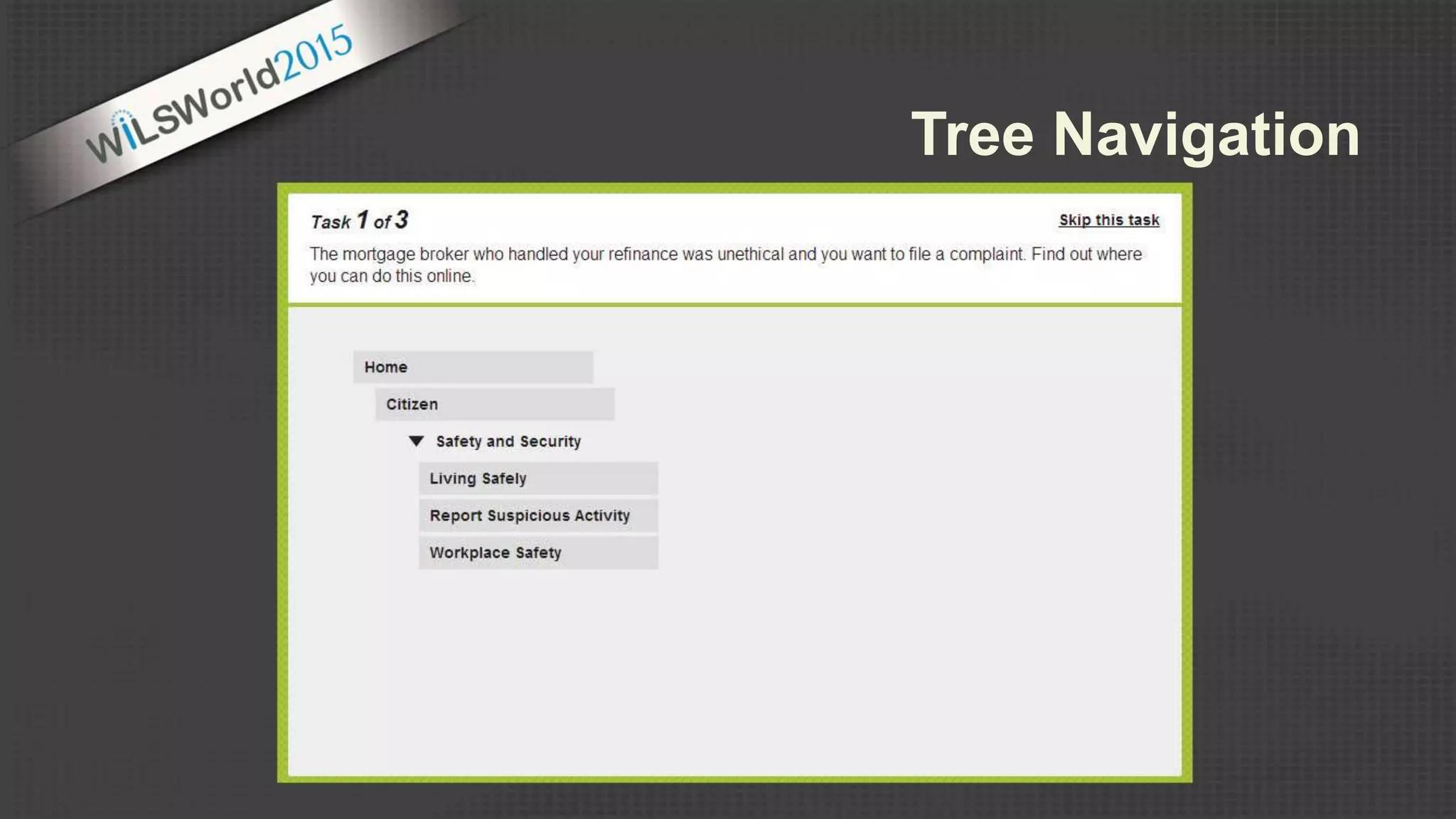 Tree Navigation
 
