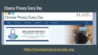 Choose Privacy Every Day
https://chooseprivacyeveryday.org/
 
