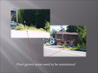 Over grown areas need to be maintained 