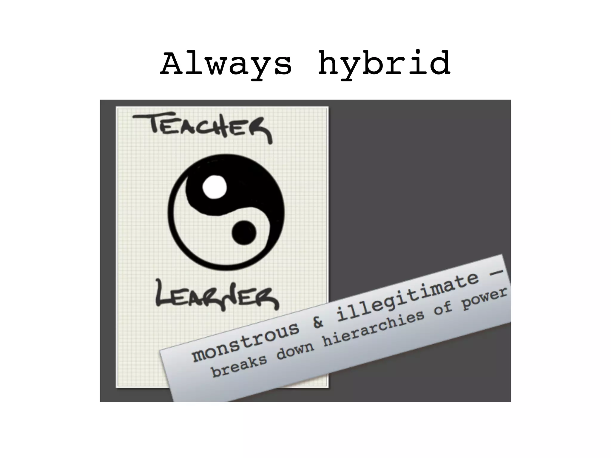 Always hybrid
 