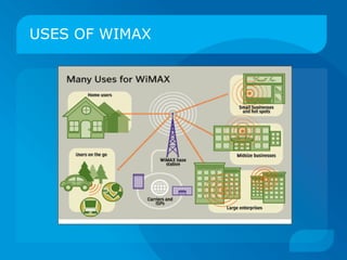 USES OF WIMAX
 