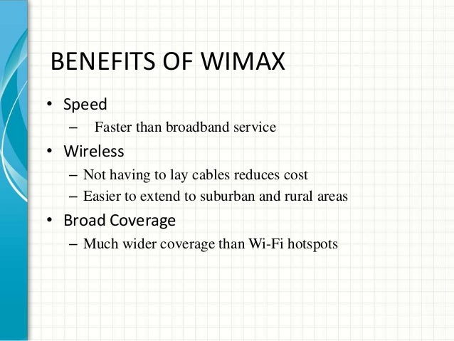 WiMAX Technologies Performance Analysis and QoS