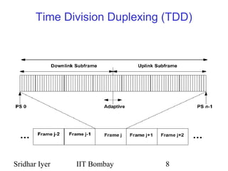 Sridhar Iyer IIT Bombay 8
Time Division Duplexing (TDD)
 