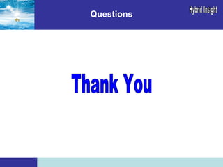 Questions Thank You 