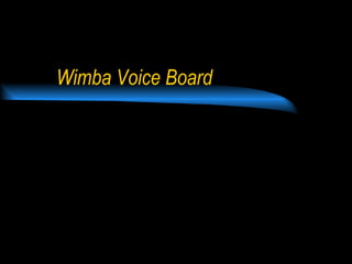 Wimba Voice Board 