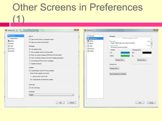 Other Screens in Preferences (1)