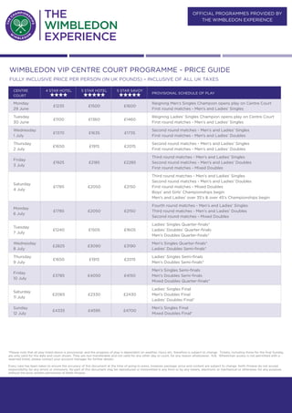 Travel Freak Wimbledon Experience Vip Centre Court PDF Travel Freak Wimbledon Experience Vip Centre Court PDF