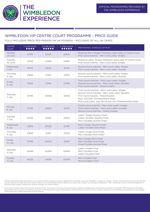 Travel Freak Wimbledon Experience Vip Centre Court PDF Travel Freak Wimbledon Experience Vip Centre Court PDF