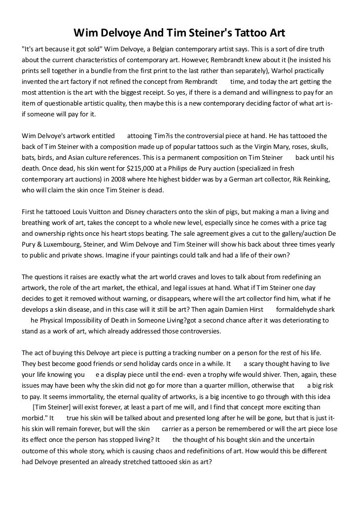 Wim delvoye and tim steiner's tattoo art