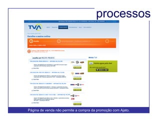 processos Página de venda não permite a compra da promoção com Ajato. 