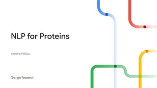 Amélie Héliou
NLP for Proteins
 