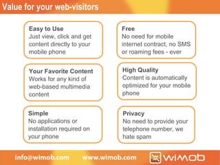 Value for your web-visitors 
